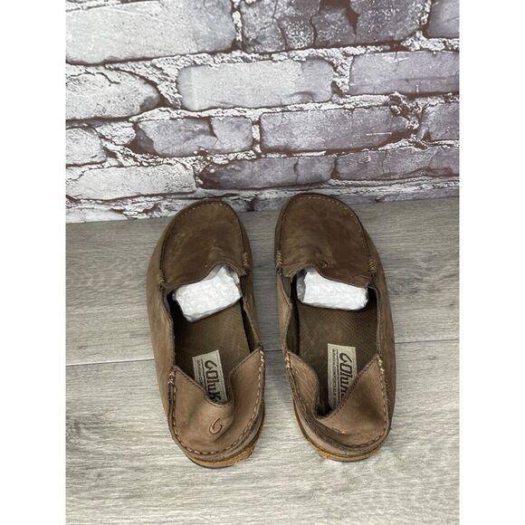 OluKai Moloa Brown Toffee Leather Slip On Loafers Casual Shoes Men Sz 9M US/42EU main image 9